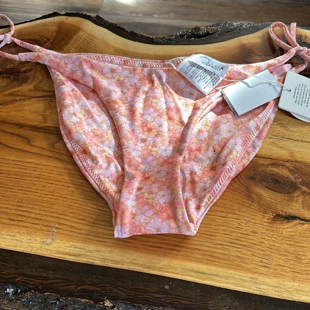 Peixoto Tonie sparkling bikini bottoms, coral Jasmine,size M